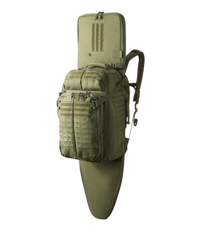 Front of Tactix 1-Day Plus Backpack 38L in OD Green with Rifle Sleeve
