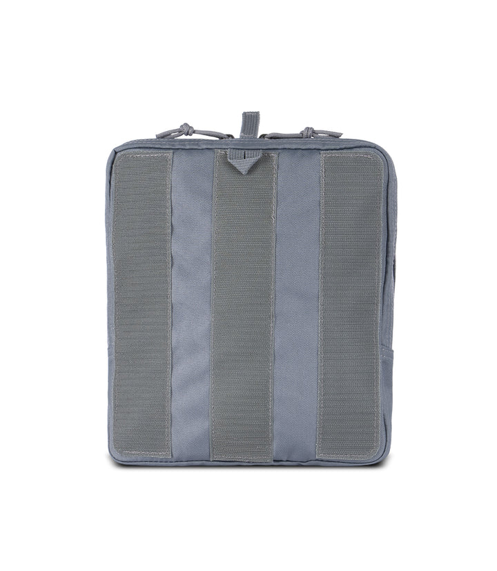 Back view of 9 X 10 Velcro Pouch in Asphalt |color_asphalt