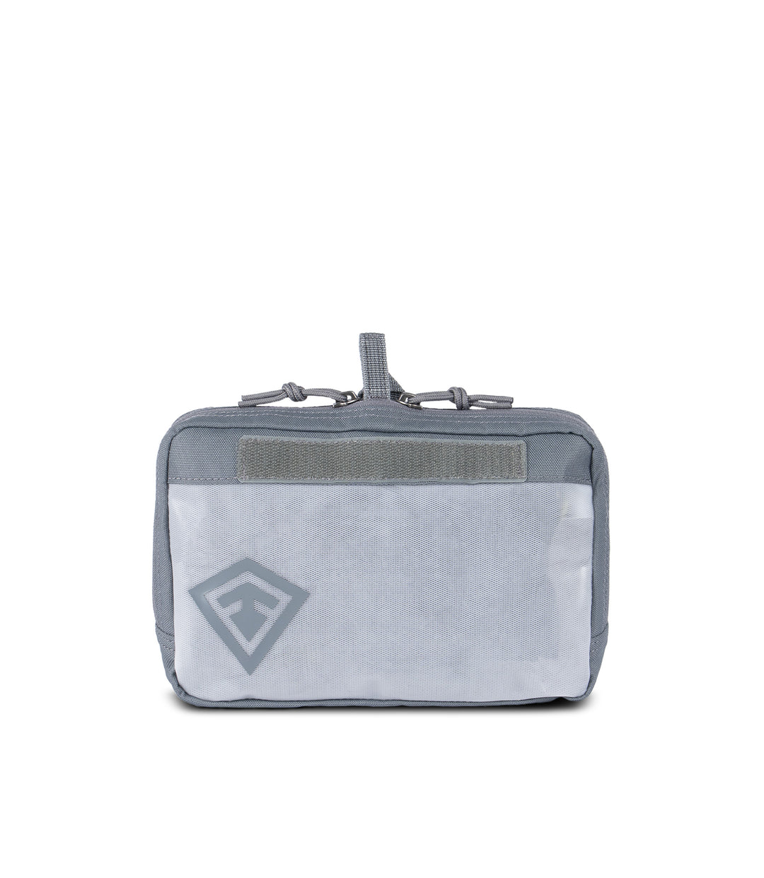 Front view of 9 X 6 Velcro Pouch in Asphalt |color_asphalt