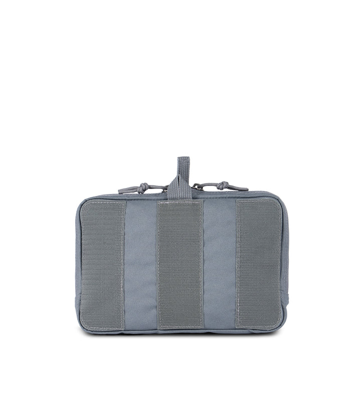 Back view of 9 X 6 Velcro Pouch in Asphalt |color_asphalt