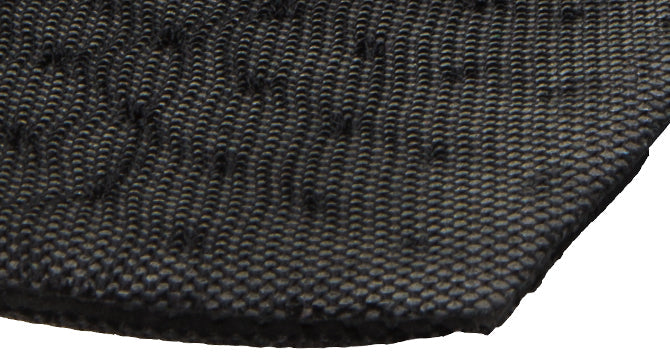 Perforated foam and mesh provides maximum airflow and moisture wicking
