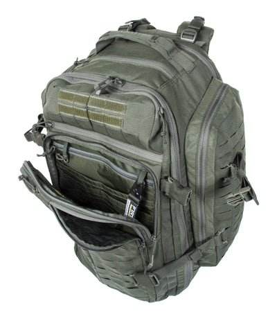 Open Front of Tactix 3-Day Plus Backpack 62L in OD Green