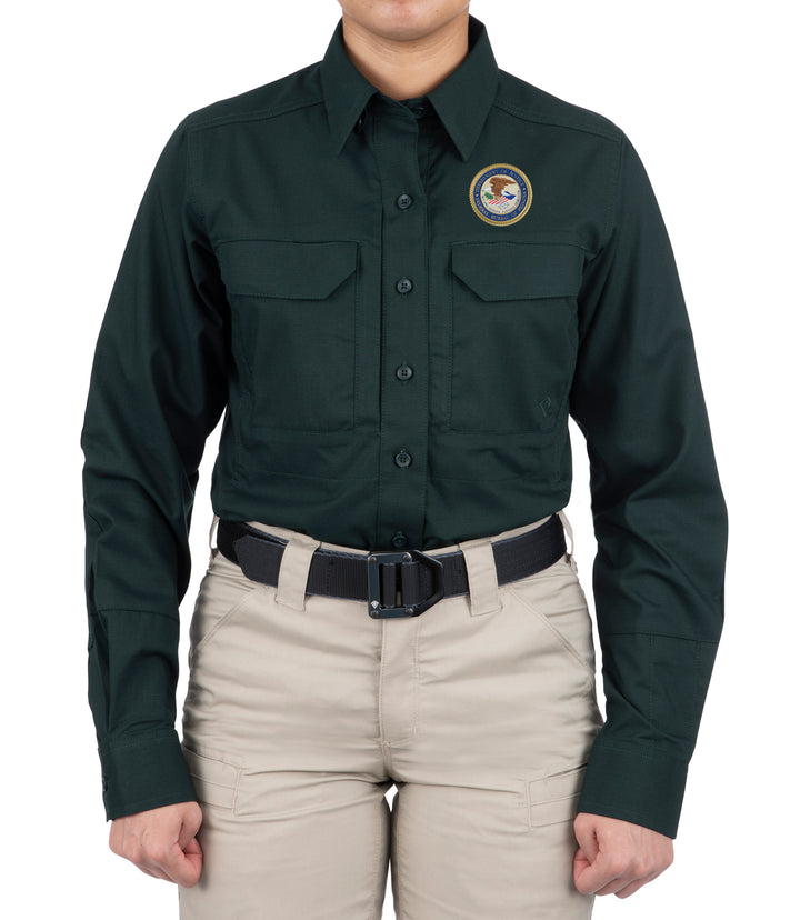 Women's V2 Tactical Long Sleeve Shirt / Spruce Green
