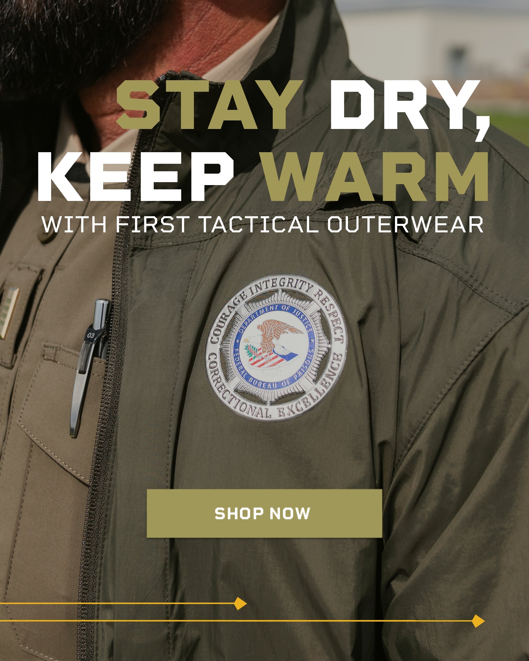 Stay dry, keep warm with First Tactical outerwear. Click to shop now.