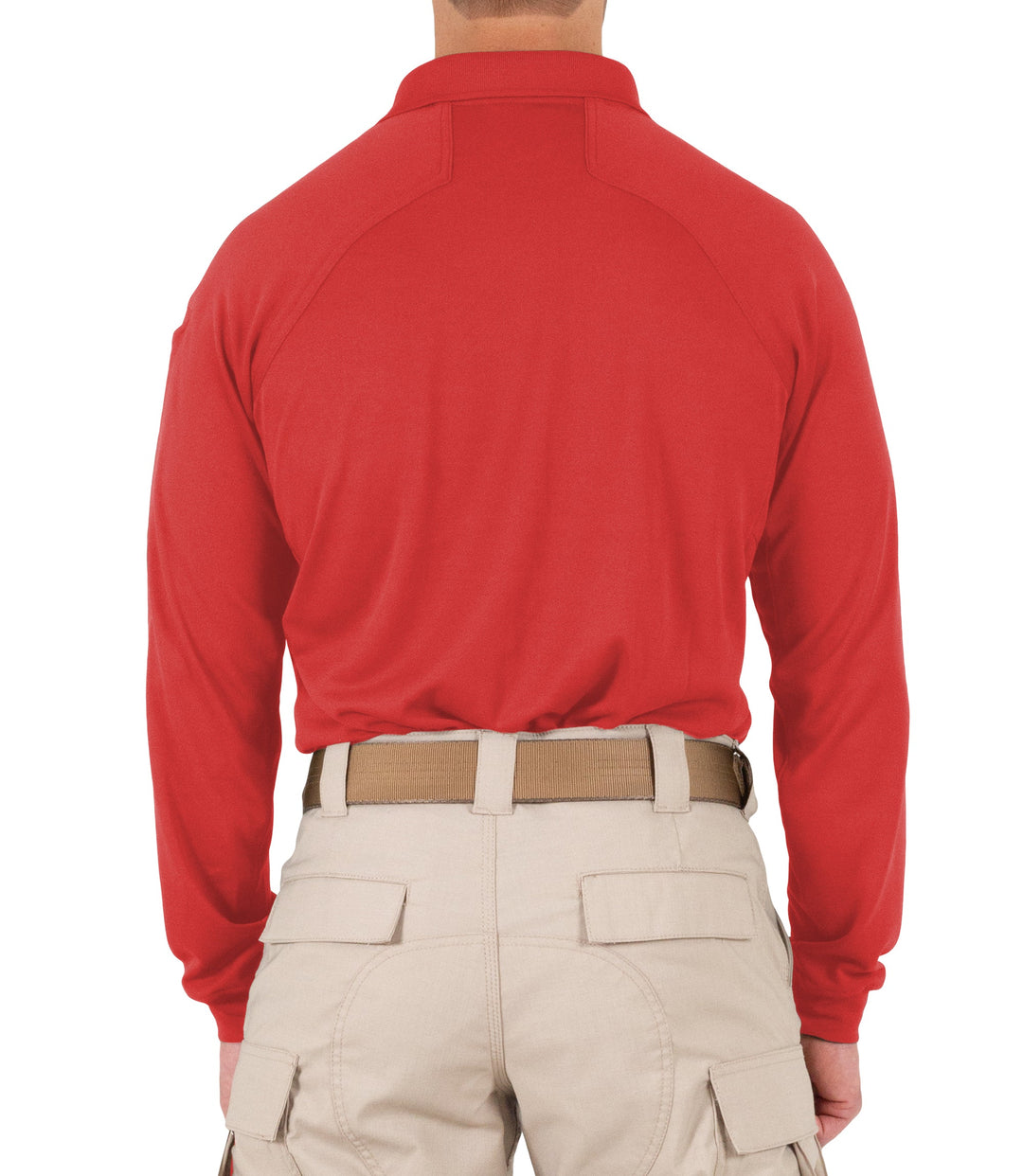 Men's Performance Long Sleeve Polo / Red