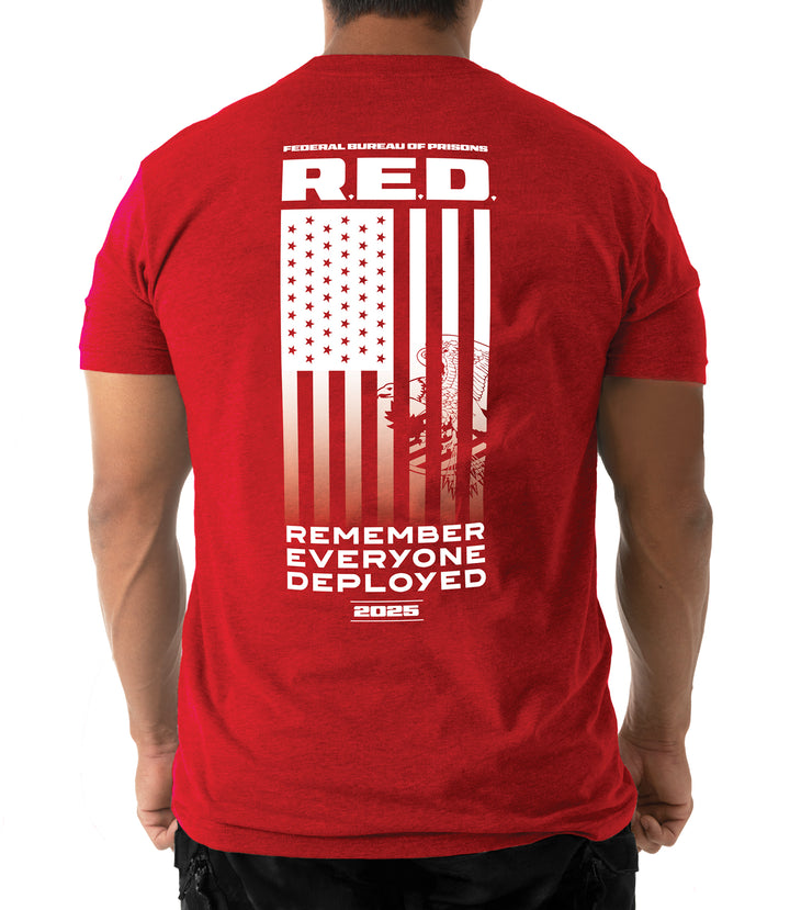 Back photo of R.E.D. T-Shirt in the color Red