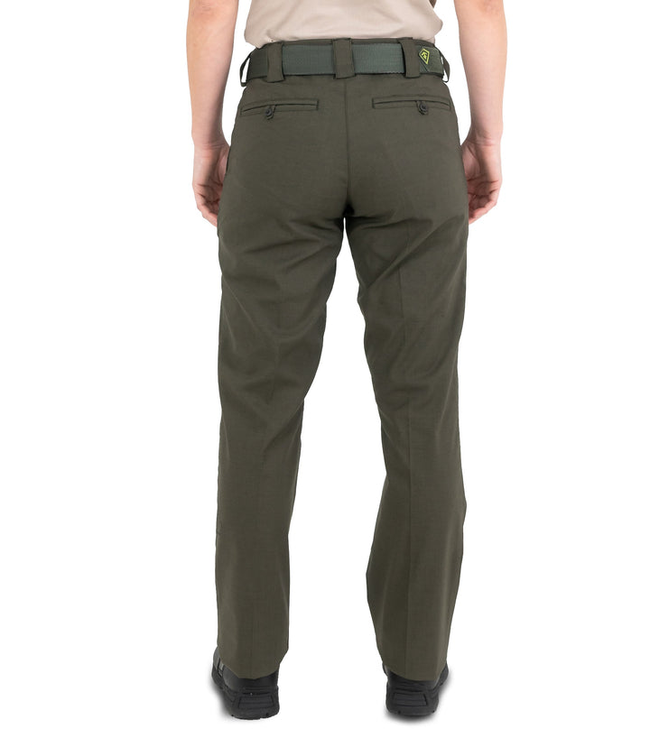 Back of Women's V2 Pro Duty 6 Pocket Pant in OD Green