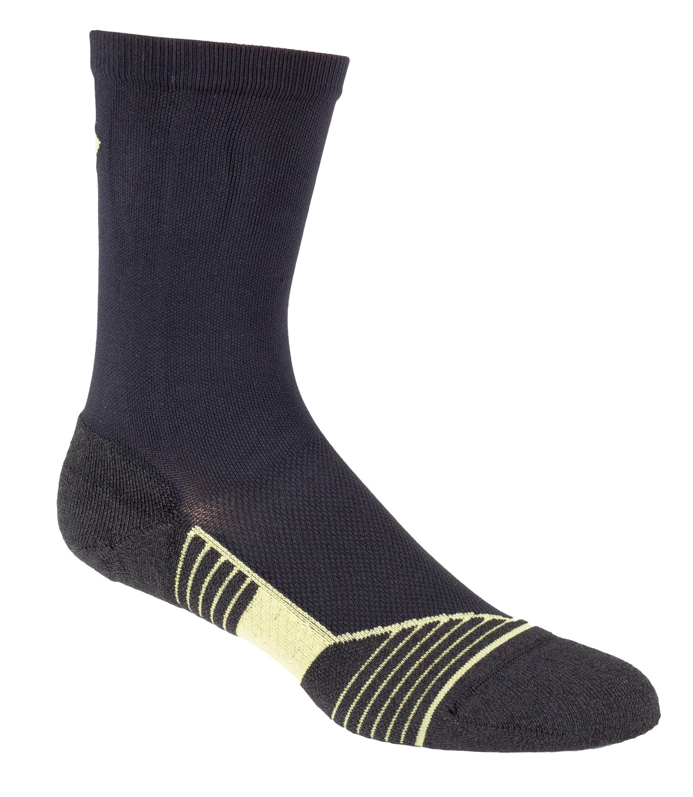 Front of Advanced Fit 6" Sock in Black