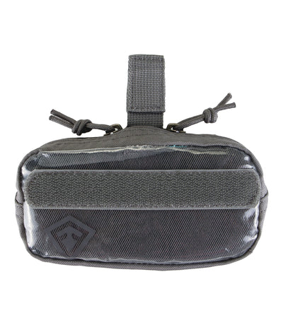 Front of 6 X 3 Velcro Pouch in Asphalt
