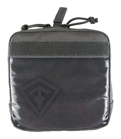 Front of 6 X 6 Velcro Pouch in Asphalt
