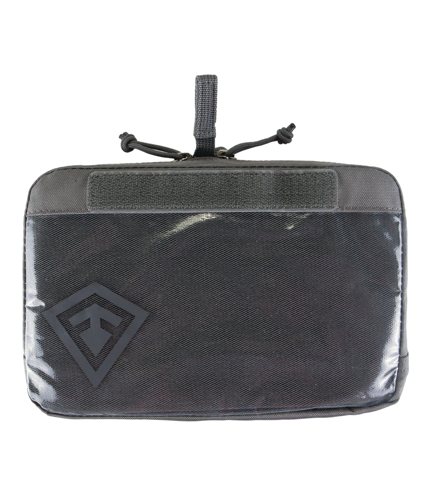 Front of 9 X 6 Velcro Pouch in Asphalt